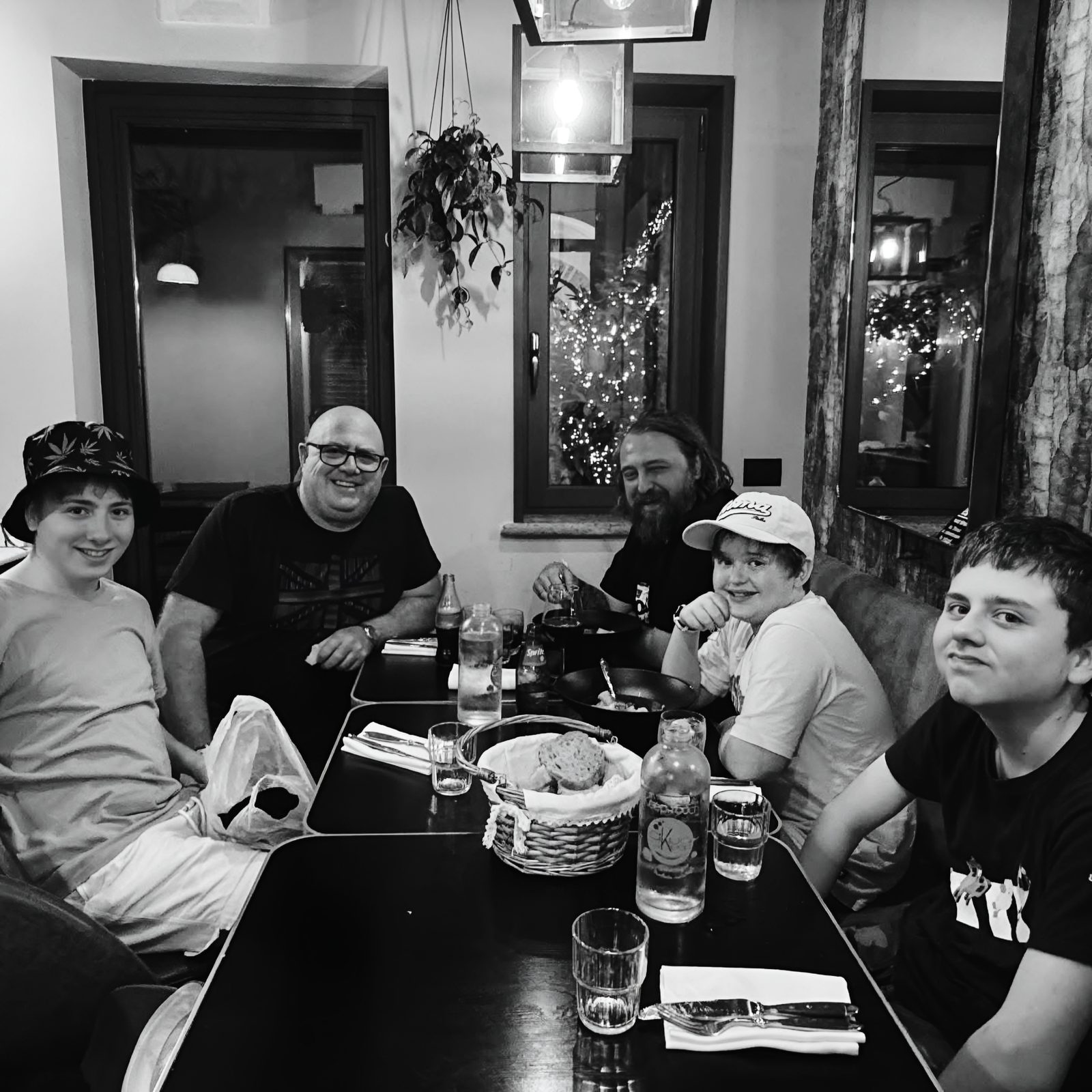 Wolfpack at dinner in Italy
